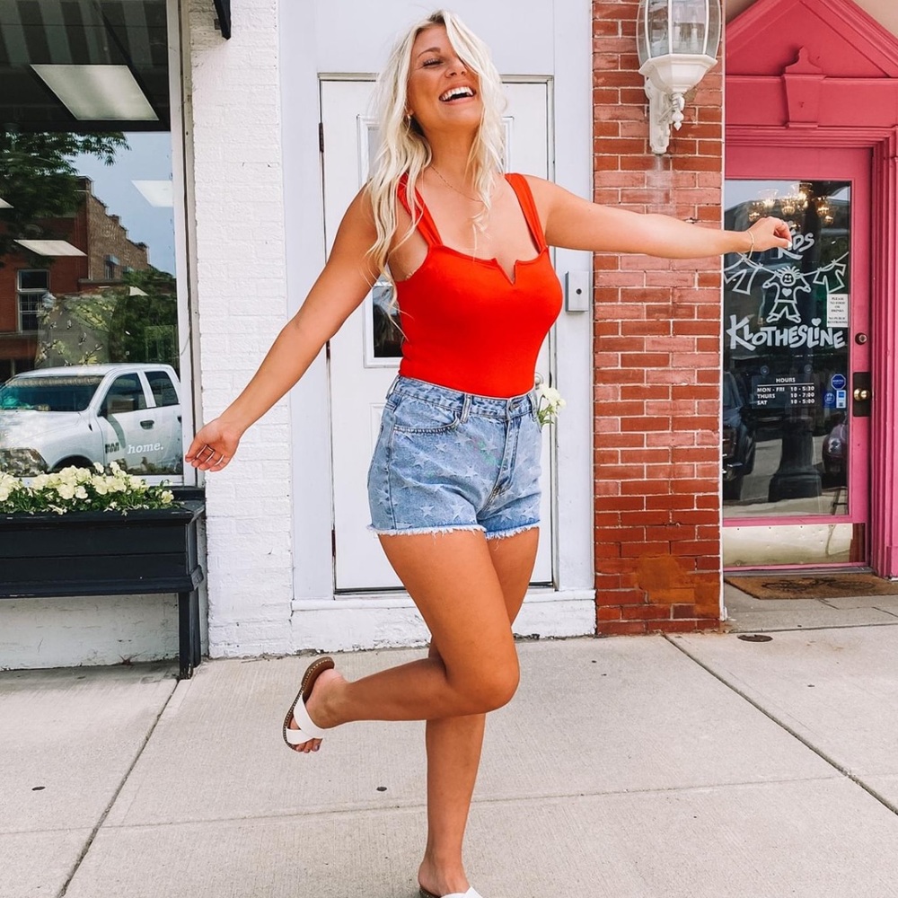 Red bodysuit